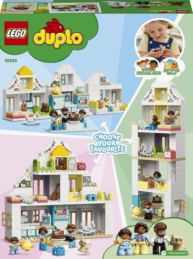 10929 LEGO® DUPLO Moduļu rotaļu māja cena un informācija | Konstruktori | 220.lv