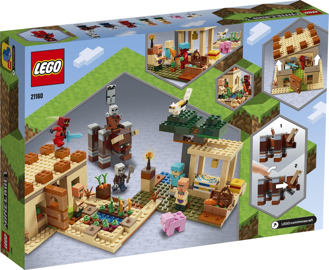 21160 LEGO® Minecraft Ļaundaris Raids цена и информация | Konstruktori | 220.lv