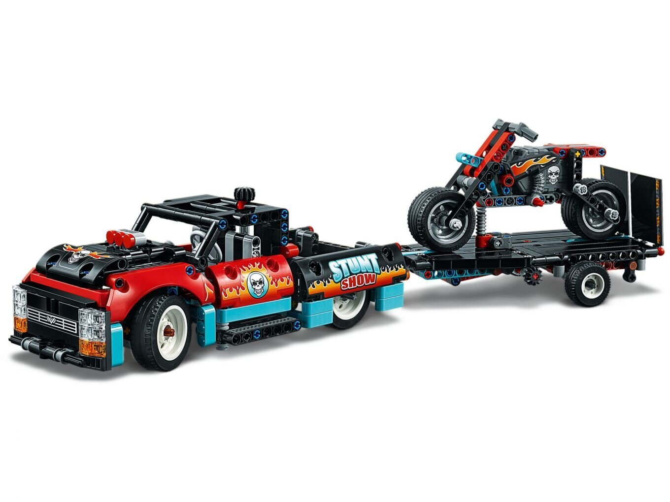 42106 LEGO® Technic Kaskadieru kravas automašīna un motocikls cena un informācija | Konstruktori | 220.lv