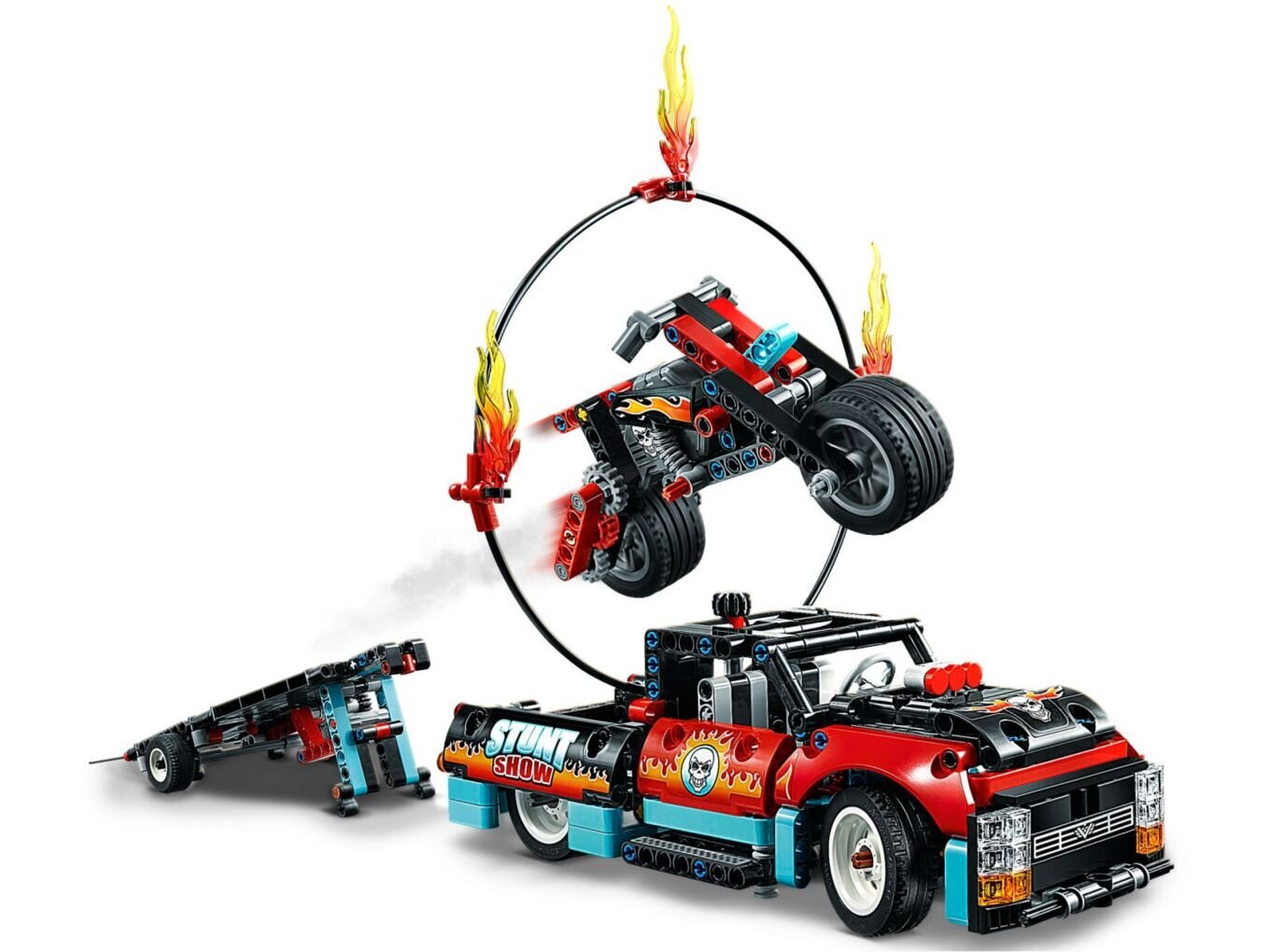 42106 LEGO® Technic Kaskadieru kravas automašīna un motocikls цена и информация | Konstruktori | 220.lv