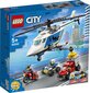 60243 LEGO® City Policijas pakaļdzīšanās ar helikopteru цена и информация | Konstruktori | 220.lv