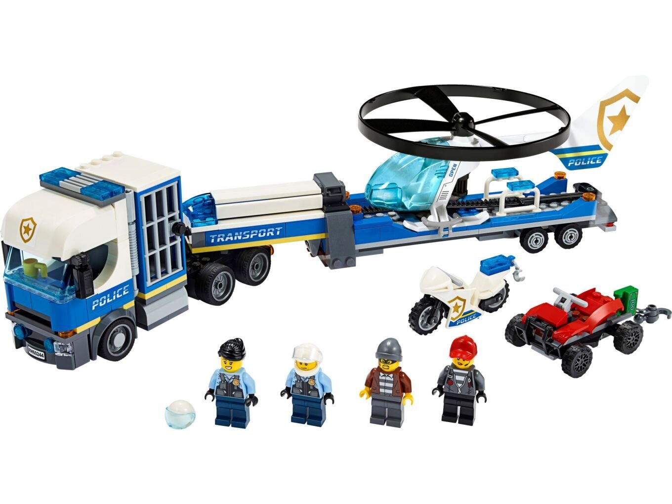 60244 LEGO® City Policijas helikoptera transportauto cena un informācija | Konstruktori | 220.lv