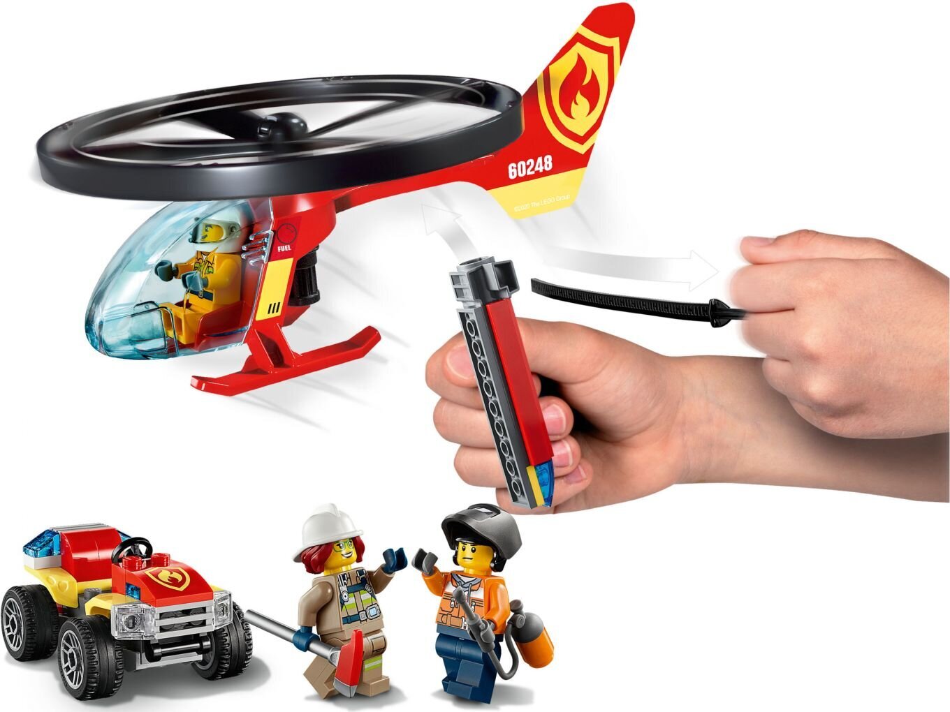 60248 LEGO® City Ātrās reaģēšanas ugunsdzēsēju helikopters cena un informācija | Konstruktori | 220.lv