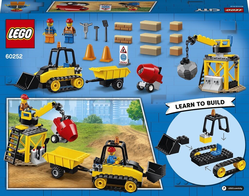 60252 LEGO® City Būvlaukuma buldozers cena un informācija | Konstruktori | 220.lv
