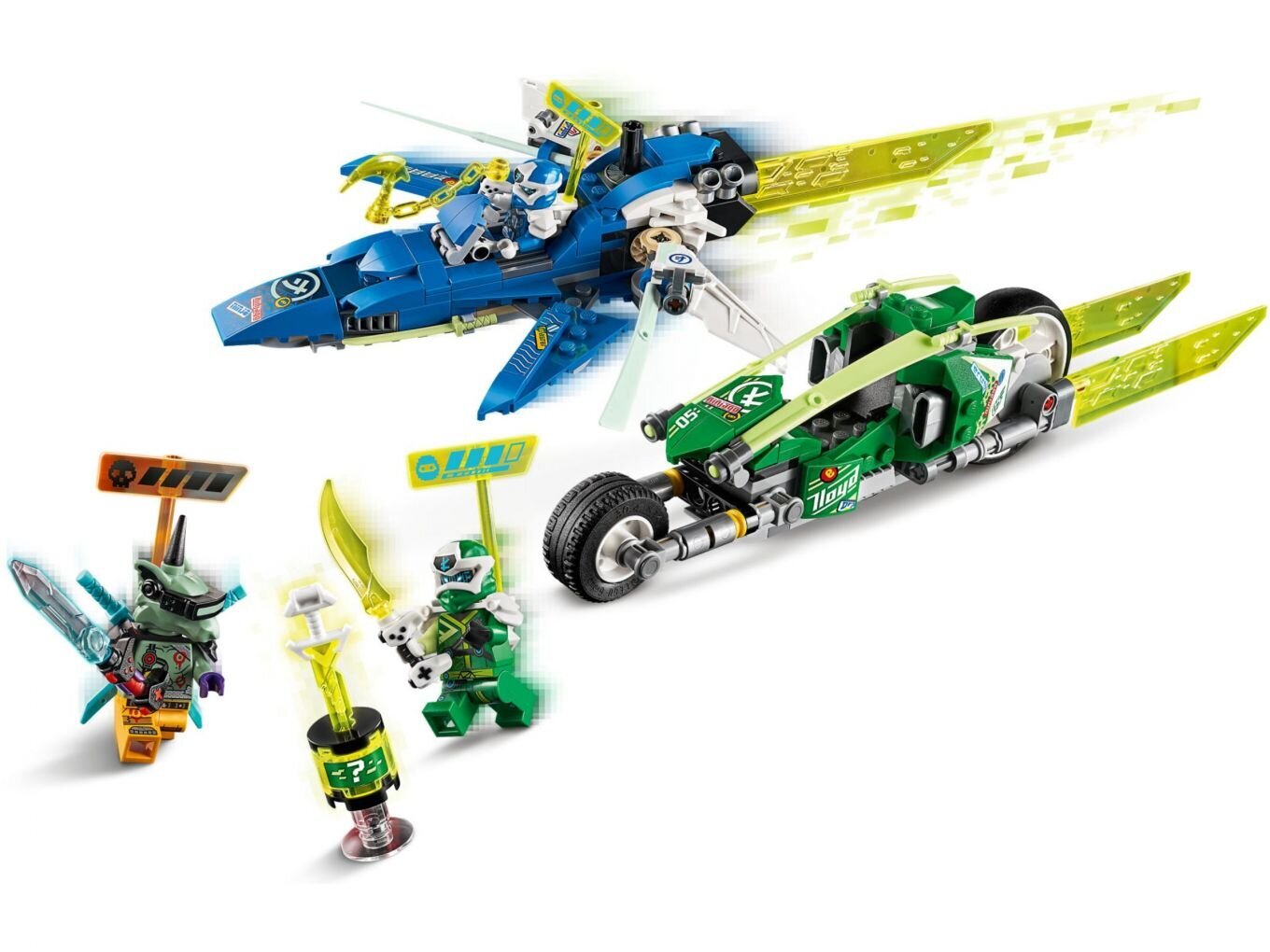 71709 LEGO® NINJAGO Jay un Lloyd ātrie sacīkšu braucamie cena un informācija | Konstruktori | 220.lv