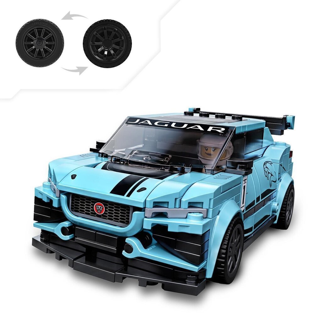 76898 LEGO® Speed Champions Jaguar GEN2 sacīkšu automašīna & Jaguar I-PACE eTROPHY cena un informācija | Konstruktori | 220.lv