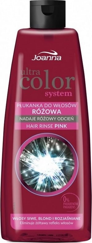 Rozā toni piešķirošs skalošanas līdzeklis matiem Joanna Ultra Color System 150 ml цена и информация | Matu krāsas | 220.lv