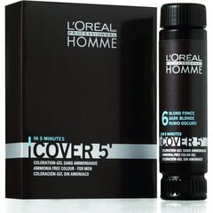 Krāsojošs matu gels vīriešiem L´Oreal Professionnel Homme Cover 5 Hair Color 3x50ml, 7 Medium Blonde cena un informācija | Matu krāsas | 220.lv