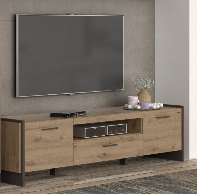 TV skapītis Forte Flash 2D1S, brūns/pelēks цена и информация | TV galdiņi | 220.lv