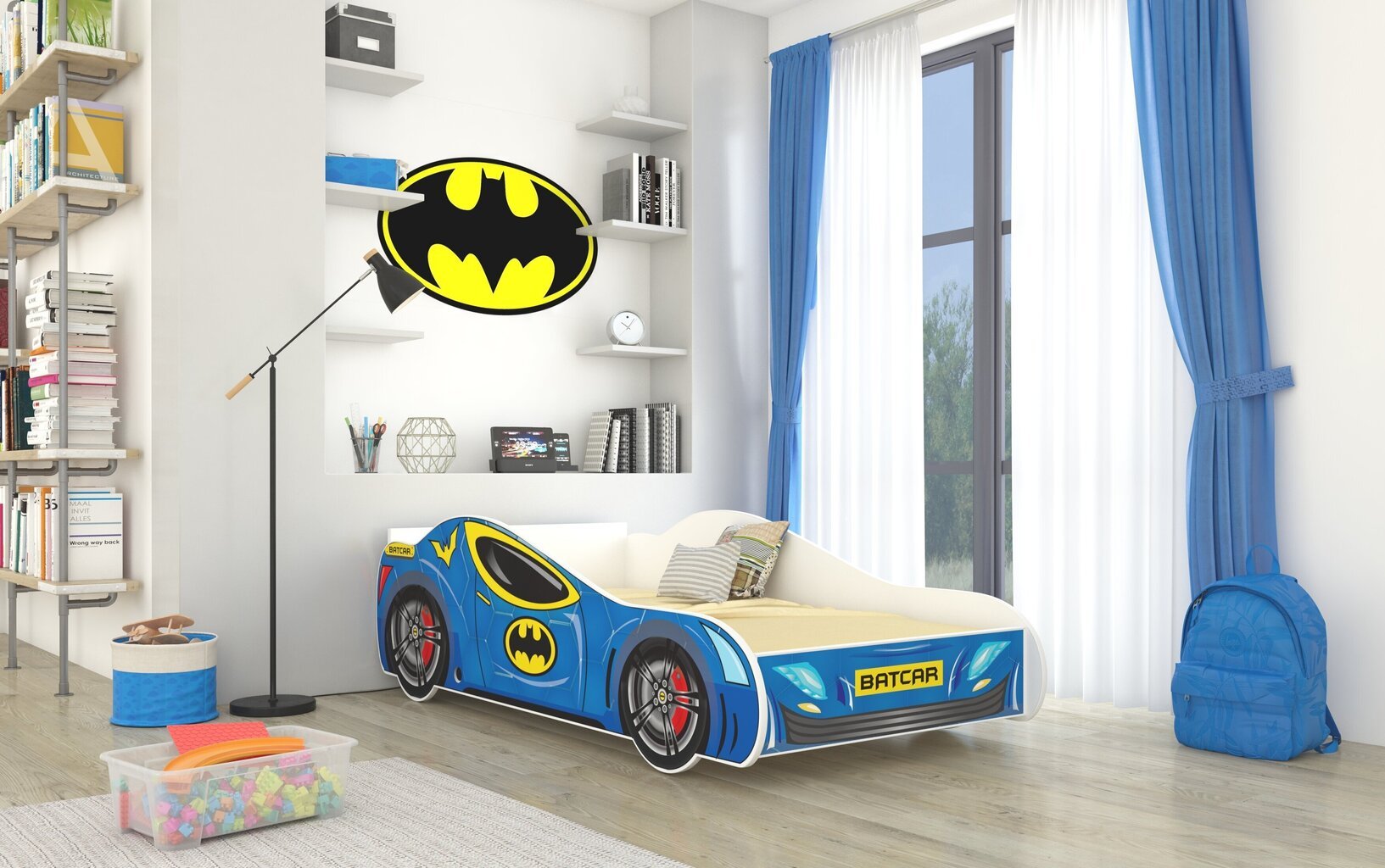 Bērnu gulta ADRK Furniture Batcar, 70x140 cm cena un informācija | Bērnu gultas | 220.lv