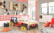 Bērnu gulta ADRK Furniture Tractor, 140x70cm, sarkana cena un informācija | Bērnu gultas | 220.lv