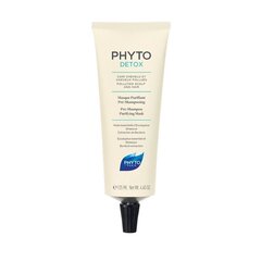 Очищающая маска для волос Phyto Detox Pre-Shampoo Purifying Mask 125 мл цена и информация | Распылите крем-спрей на волосы на расстоянии 20-25 см, расчешите их расческой. | 220.lv