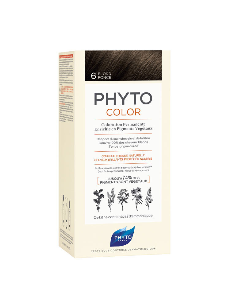 Matu krāsa Phyto Color Nr.6.0 cena un informācija | Matu krāsas | 220.lv