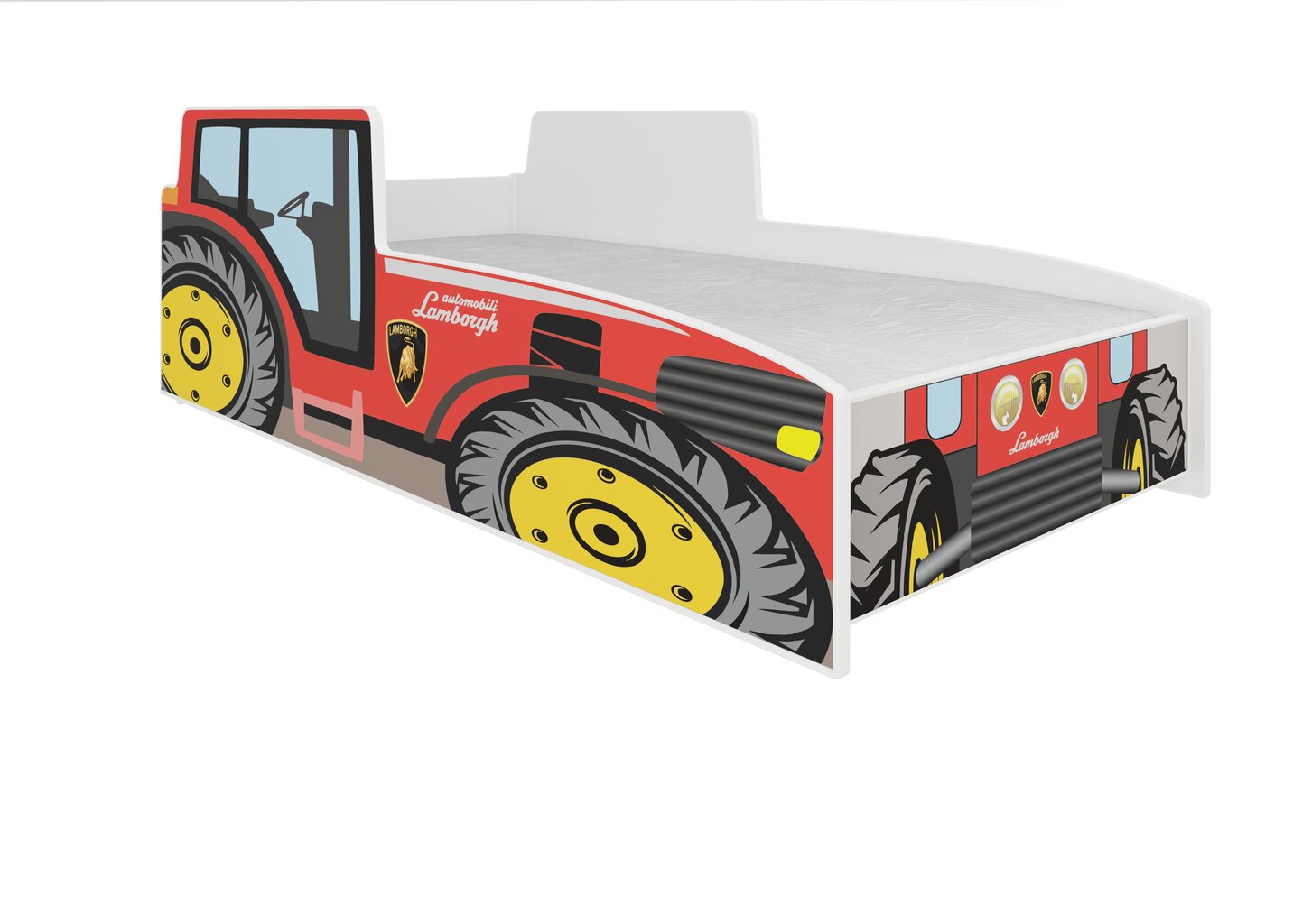 Bērnu gulta ADRK Furniture Tractor 160x80cm, sarkana cena un informācija | Bērnu gultas | 220.lv