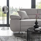 Stūra dīvāns Anton, gaiši pelēks/zaļš cena un informācija | Stūra dīvāni | 220.lv