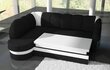 Mīkstais stūra dīvāns NORE Benano, melns/balts цена и информация | Stūra dīvāni | 220.lv