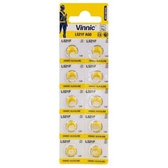 Vinnic L521F / AG0, 1.5V Щелочные батареи, 10 шт. цена и информация | Батарейки | 220.lv