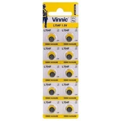 Vinnic LR48, LR754, G5, 1.5V Sārma baterijas, 10gab. цена и информация | Батарейки | 220.lv