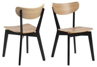 2-u krēslu komplekts Roxby, brūns/melns cena un informācija | Virtuves un ēdamistabas krēsli | 220.lv