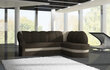 Mīkstais stūra dīvāns NORE Benano, brūns/krēmkrāsas цена и информация | Stūra dīvāni | 220.lv