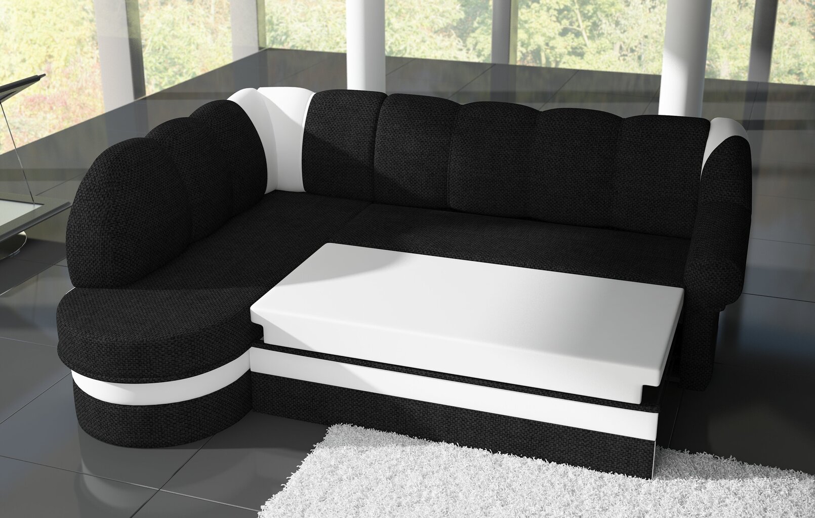 Stūra dīvāns Benano, brūns/melns cena un informācija | Stūra dīvāni | 220.lv