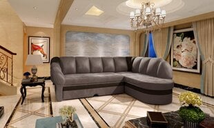 Stūra dīvāns Benano, brūns/melns cena un informācija | Stūra dīvāni | 220.lv