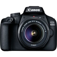 Canon EOS 4000D 18-55 III, baltā kastē cena un informācija | Digitālās fotokameras | 220.lv