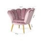 Krēsls TMS Tristan, tumši rozā/zelta krāsas cena un informācija | Atpūtas krēsli | 220.lv