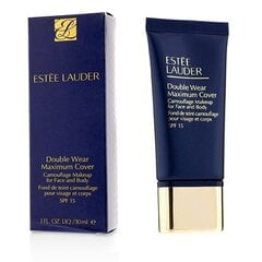 Estee Lauder Double Wear Maximum Cover Camouflage Makeup for Face and Body SPF 15 - Cover make-up on face and body 30 ml 03 Vanilla Light/Medium #d9ab8d cena un informācija | Grima bāzes, tonālie krēmi, pūderi | 220.lv