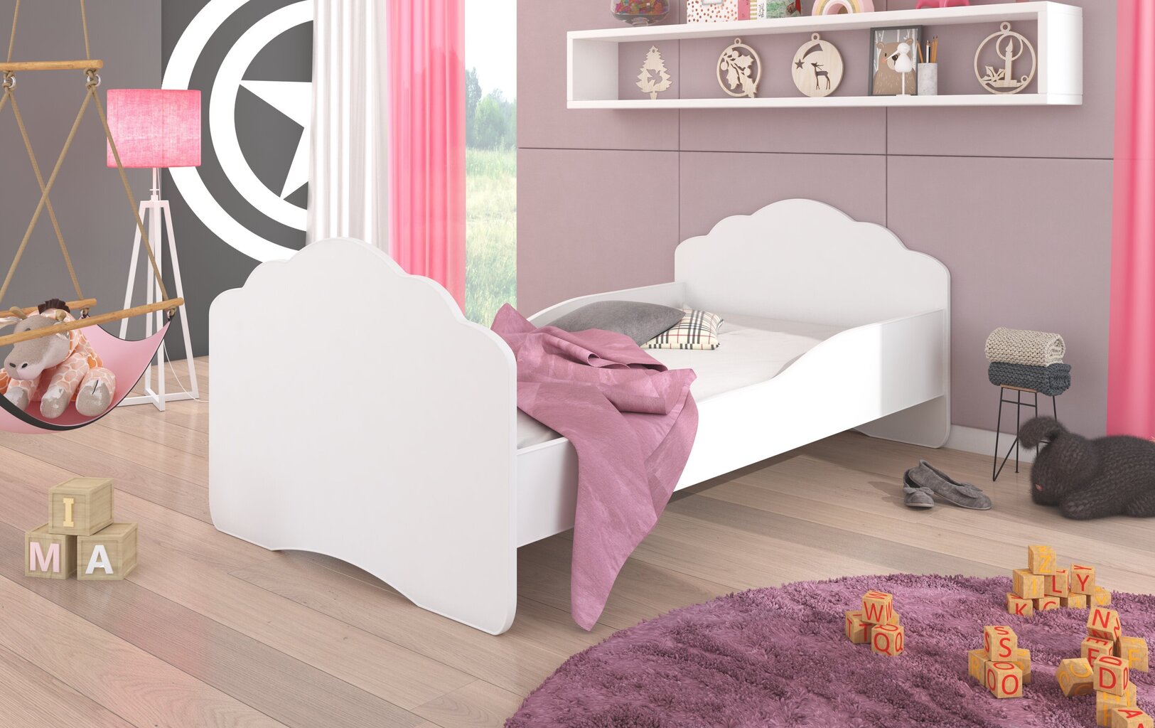 Bērnu gulta ADRK Furniture Casimo White, 140x70cm цена и информация | Bērnu gultas | 220.lv