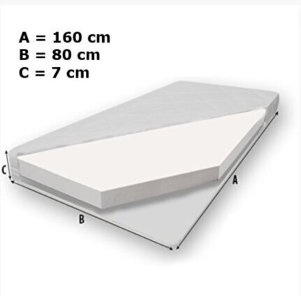 Bērnu gulta ADRK Furniture Casimo White, 160x80cm cena un informācija | Bērnu gultas | 220.lv