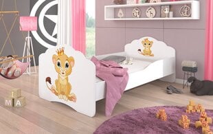 Bērnu gulta ADRK Furniture Casimo Lion, 160x80cm cena un informācija | Bērnu gultas | 220.lv