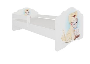 Детская кровать со съемной защитой ADRK Furniture Casimo Dog and Cat, 70x140 см цена и информация | Детские кровати | 220.lv