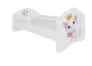 Детская кровать со съемной защитой ADRK Furniture Casimo Cat, 70x140 см цена и информация | Детские кровати | 220.lv