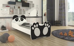 Bērnu gulta ADRK Furniture Bear 164, 80x160 cm, balta/melna cena un informācija | Bērnu gultas | 220.lv