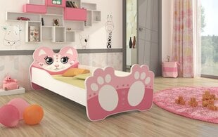 Детская кровать ADRK Furniture Bear 144, 70 x 140 см, розовая цена и информация | Детские кровати | 220.lv