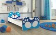 Bērnu gulta ADRK Furniture Bear 164, 80x160 cm, zila/balta цена и информация | Bērnu gultas | 220.lv