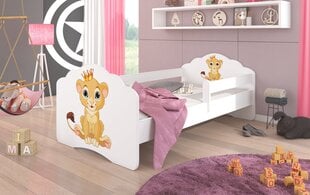 Bērnu gulta ar noņemamu aizsargu ADRK Furniture Casimo Lion, 70x140 cm cena un informācija | Bērnu gultas | 220.lv