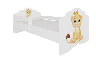 Bērnu gulta ar noņemamu aizsargu ADRK Furniture Casimo Lion, 80x160 cm cena un informācija | Bērnu gultas | 220.lv