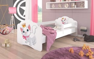 Bērnu gulta ar noņemamu aizsargu ADRK Furniture Casimo Cat, 80x160 cm cena un informācija | Bērnu gultas | 220.lv