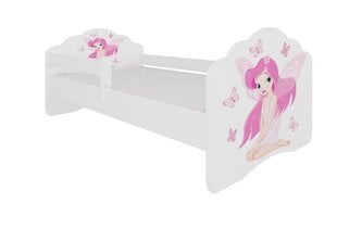Bērnu gulta ar noņemamu aizsargu ADRK Furniture Casimo Girl with Wings, 80x160 cm цена и информация | Детские кровати | 220.lv