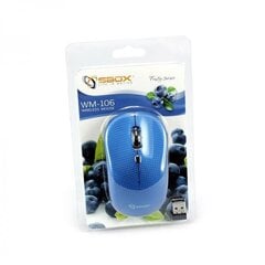 Sbox Wireless Optical Mouse WM-106 blue цена и информация | Мыши | 220.lv