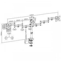 Sbox LCD-352/3 (13-27/3х7кг/100х100) цена и информация | Кронштейны для монитора | 220.lv