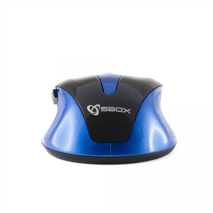 SBOX WM-9017BBL Optical Mouse Wireless - Black/Blue (PC) cena un informācija | Peles | 220.lv