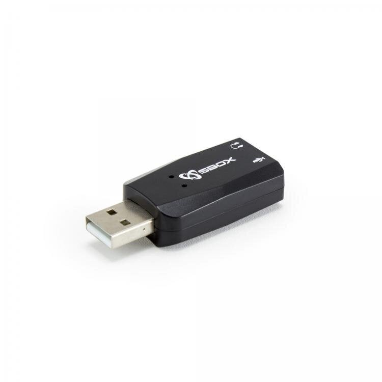 SBOX USB līdz 3,5 mm austiņu/mikrofona ārējā skaņas karte cena un informācija | Adapteri un USB centrmezgli | 220.lv