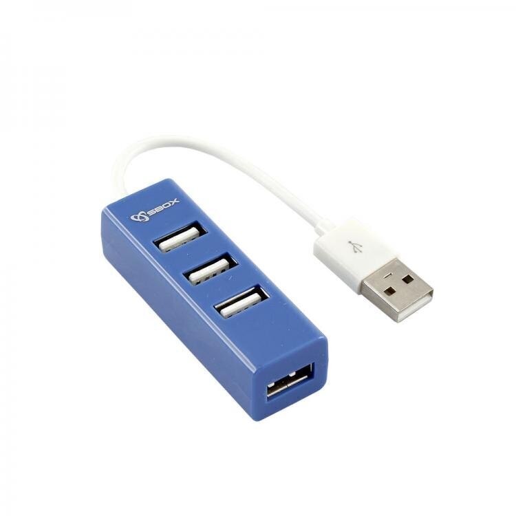 Sbox H-204 USB 4 porti USB HUB cena un informācija | Adapteri un USB centrmezgli | 220.lv