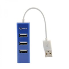 Sbox H-204 USB 4 porti USB HUB цена и информация | Адаптеры и USB разветвители | 220.lv