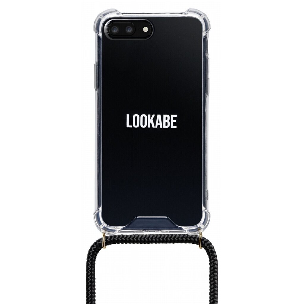 Lookabe kaklarota iPhone 7/8+ zelta melna loo002 цена и информация | Telefonu vāciņi, maciņi | 220.lv