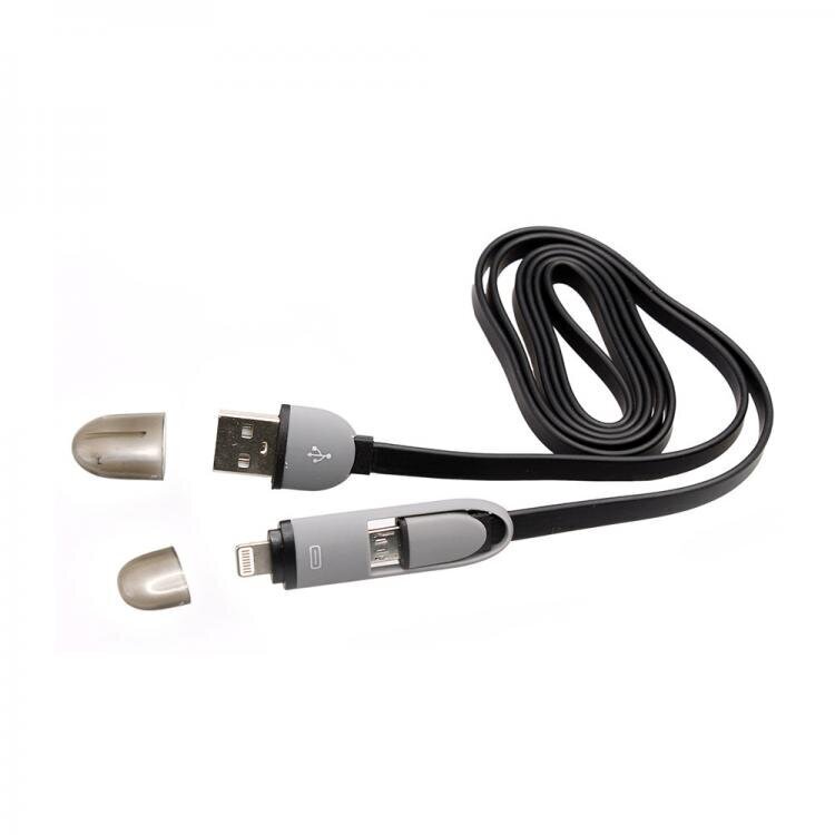 Sbox USB to Micro USB+IPH.5 Male to Male 1M - Black цена и информация | Savienotājkabeļi | 220.lv