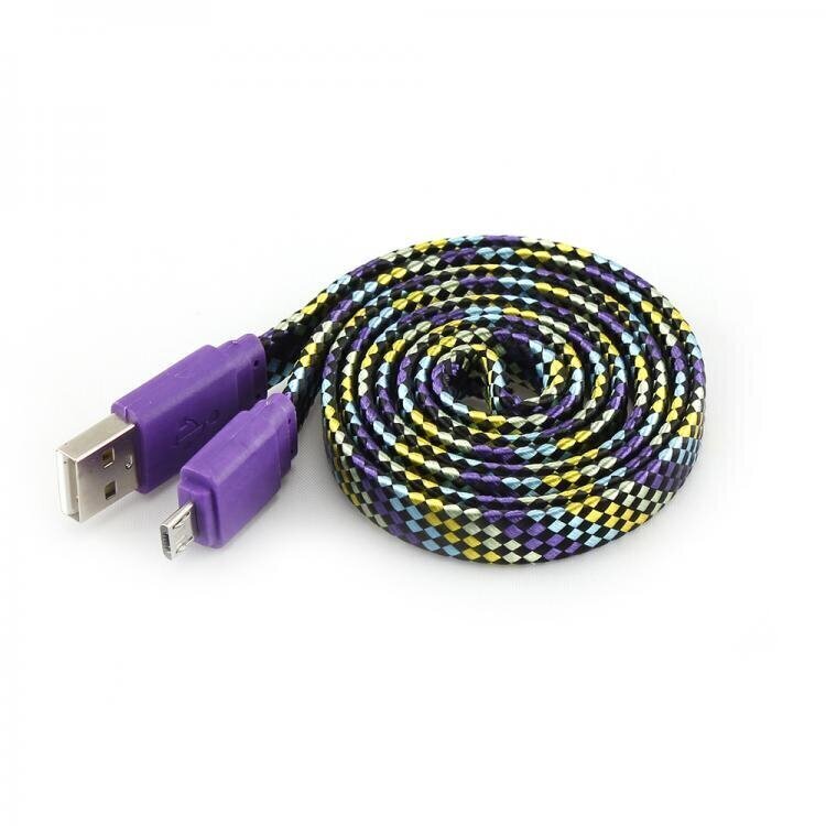 Sbox USB to Micro USB 2.0 Male to Male 1m Colorfull Blister Purple cena un informācija | Savienotājkabeļi | 220.lv